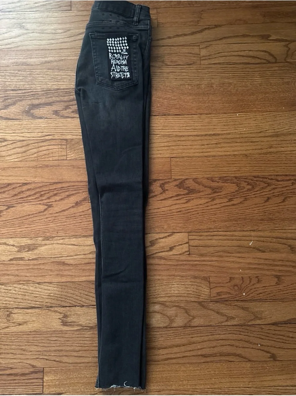 Ksubi Black Skinny Jeans with Back Pocket Graphic